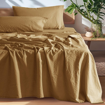 Evina™ Natural European Linen Sheets