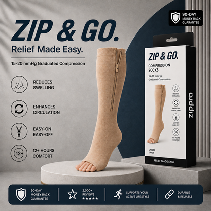 Evina™ Zipper Compression Socks