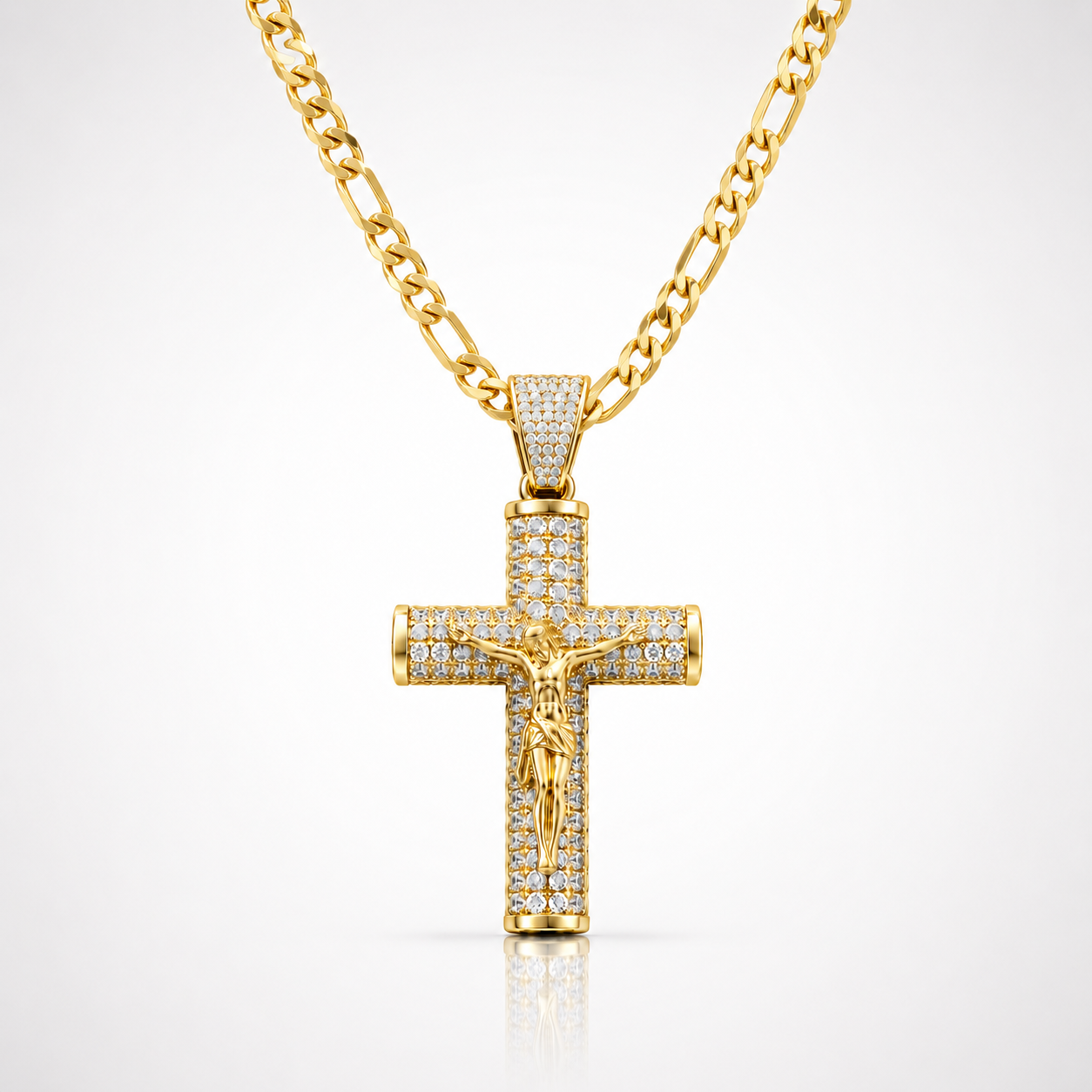 14K Gold Plated Crucifix Chain