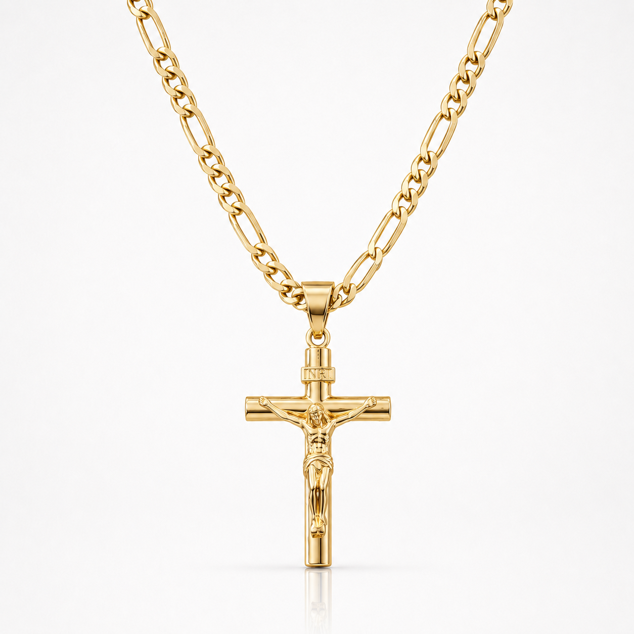 14K Gold Plated Crucifix Chain