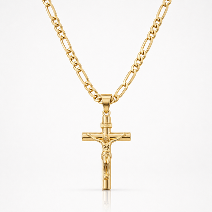 14K Gold Plated Crucifix Chain