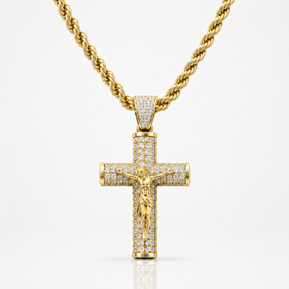 14K Gold Plated Crucifix Chain