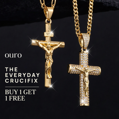 14K Gold Plated Crucifix Chain