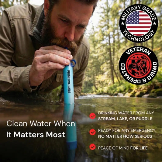 Evina™ Aqua Emergency Water Filter Straw (400 gal)