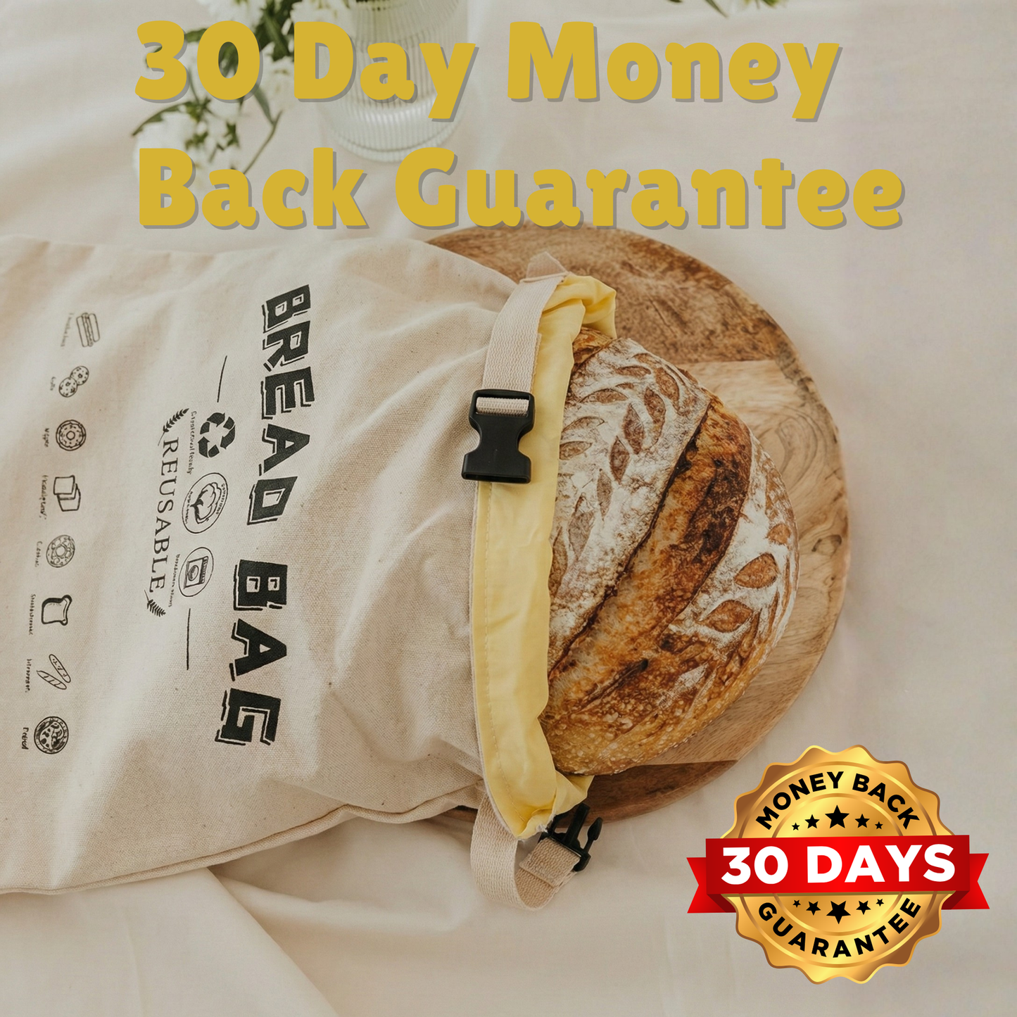 Premium 100% Cotton-Beeswax Bread Bags
